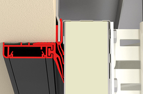 Qo‘shimcha tashqi muhr konturi polotnoning muhrga maksimal yopishishini ta'minlaydi. Muhrlar o‘rtasida hosil bo‘ladigan havo kamerası eng yaxshi izolyatsiyani ta'minlaydi, xonaga sovuqning kirishiga to‘sqinlik qiladi.